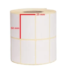 رول لیبل کاغذی 50mm*25mm (چهار هزار عددی)