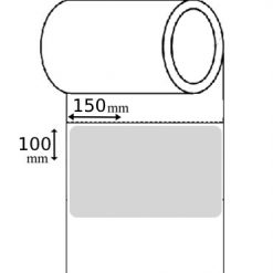 رول لیبل کاغذی 100mm*150mm (چهارصد عددی)