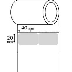 رول لیبل کاغذی 20mm*40mm ( چهار هزار عددی)